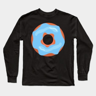 Donut with blue frosting Long Sleeve T-Shirt